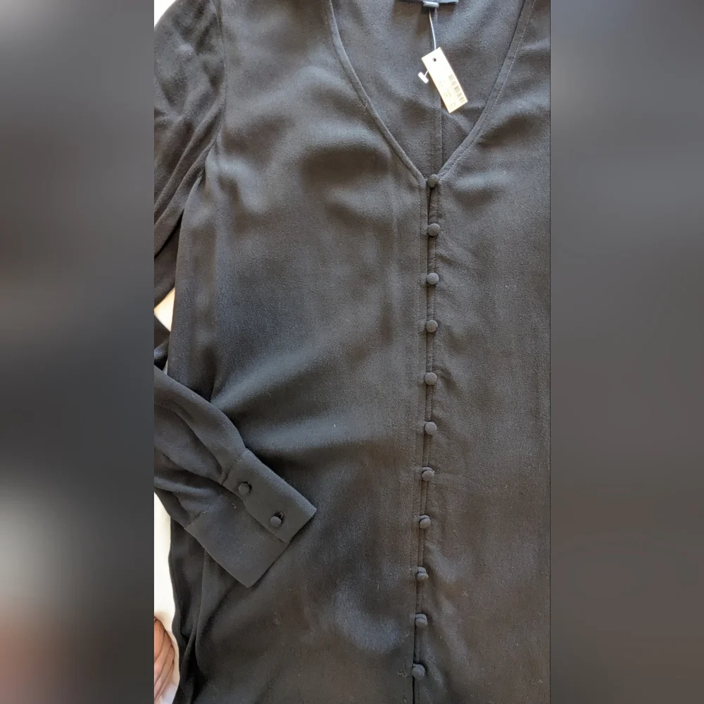 NWT Madewell Long Sleeve Button Front Dress Size Small - Picture 6 of 7